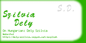 szilvia dely business card